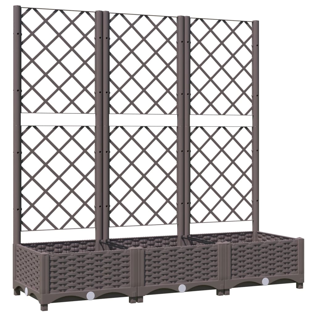 vidaXL Garden Planter | Brown | Polypropylene | Large | Rectangular | Minimalist