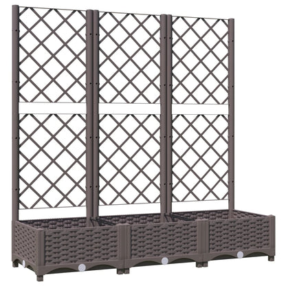 vidaXL Garden Planter | Brown | Polypropylene | Large | Rectangular | Minimalist