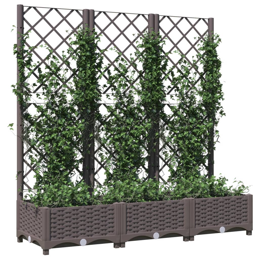 vidaXL Garden Planter | Brown | Polypropylene | Large | Rectangular | Minimalist