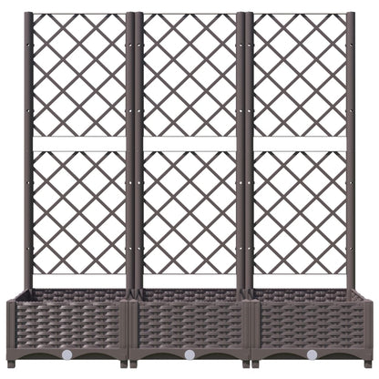vidaXL Garden Planter | Brown | Polypropylene | Large | Rectangular | Minimalist