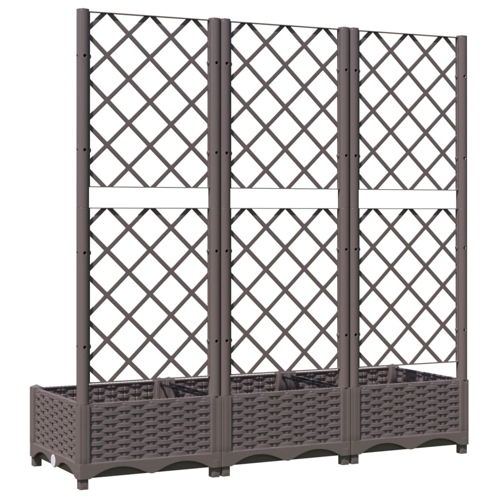 vidaXL Garden Planter | Brown | Polypropylene | Large | Rectangular | Minimalist