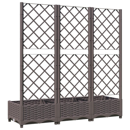 vidaXL Garden Planter | Brown | Polypropylene | Large | Rectangular | Minimalist
