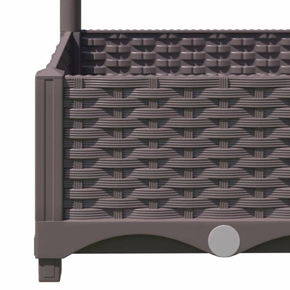 vidaXL Garden Planter | Brown | Polypropylene | Large | Rectangular | Minimalist