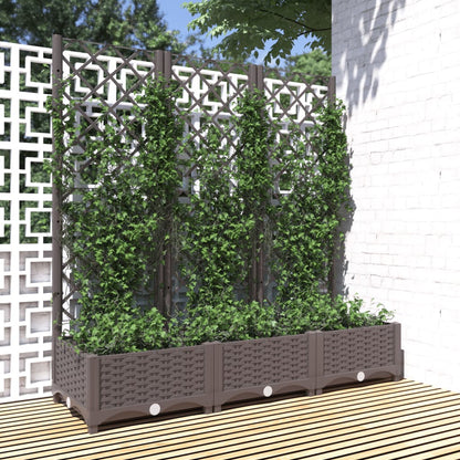 vidaXL Garden Planter | Brown | Polypropylene | Large | Rectangular | Minimalist