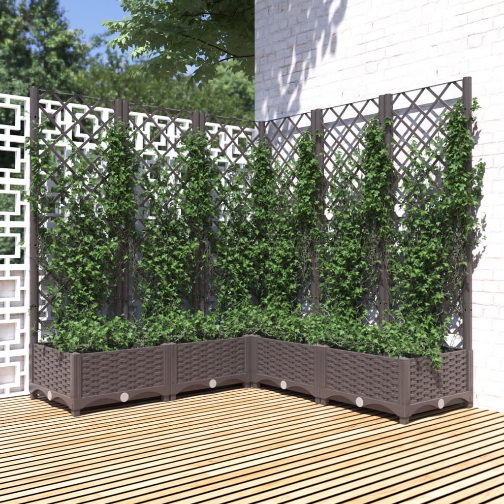 vidaXL Garden Planter | Brown | Polypropylene | Large | Planters