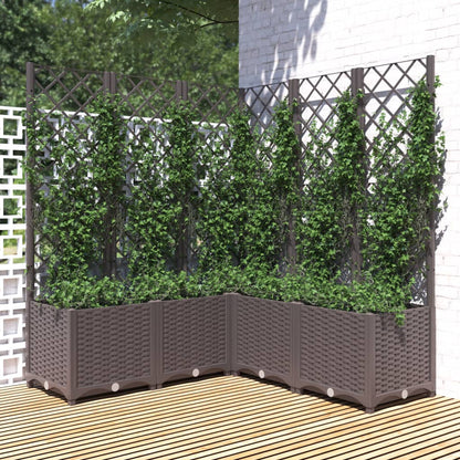 vidaXL Garden Planter | Brown | Polypropylene | Large | Planters