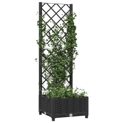 vidaXL Garden Planter | Black | Polypropylene | 40x40x121.5 cm | Planters