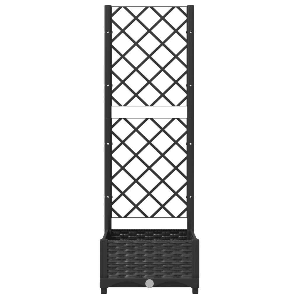 vidaXL Garden Planter | Black | Polypropylene | 40x40x121.5 cm | Planters