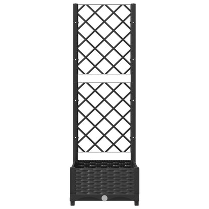 vidaXL Garden Planter | Black | Polypropylene | 40x40x121.5 cm | Planters