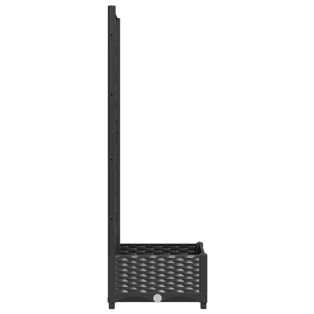 vidaXL Garden Planter | Black | Polypropylene | 40x40x121.5 cm | Planters
