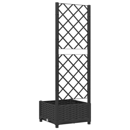 vidaXL Garden Planter | Black | Polypropylene | 40x40x121.5 cm | Planters
