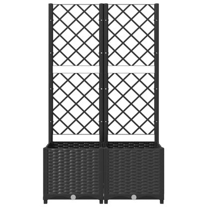 vidaXL Garden Planter | Black | Polypropylene | 80 x 40 x 136 cm | Durable