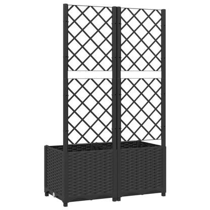 vidaXL Garden Planter | Black | Polypropylene | 80 x 40 x 136 cm | Durable