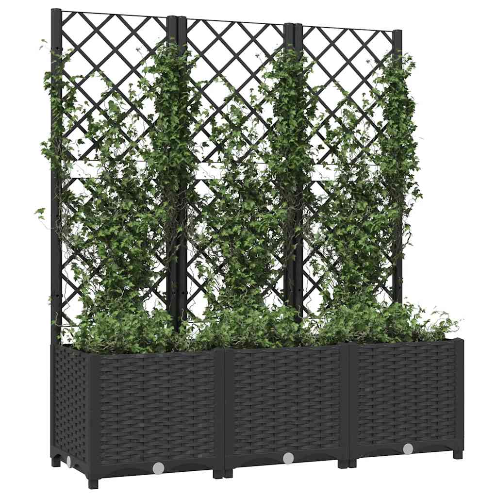 vidaXL Garden Planter | Black | Polypropylene | Large | Planters