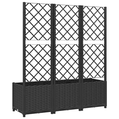 vidaXL Garden Planter | Black | Polypropylene | Large | Planters