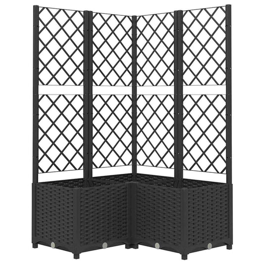 vidaXL Garden Planter | Black | Polypropylene | Large | Planters