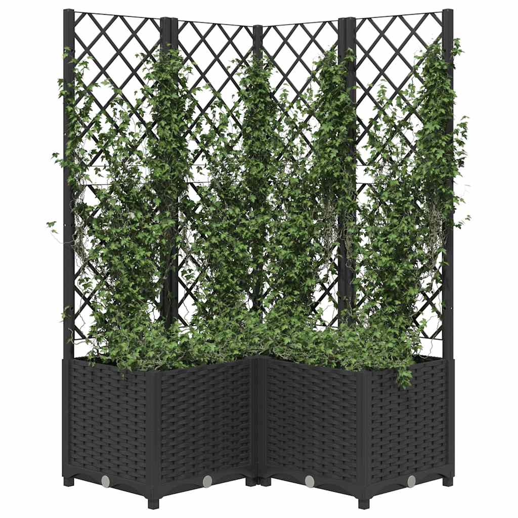 vidaXL Garden Planter | Black | Polypropylene | Large | Planters
