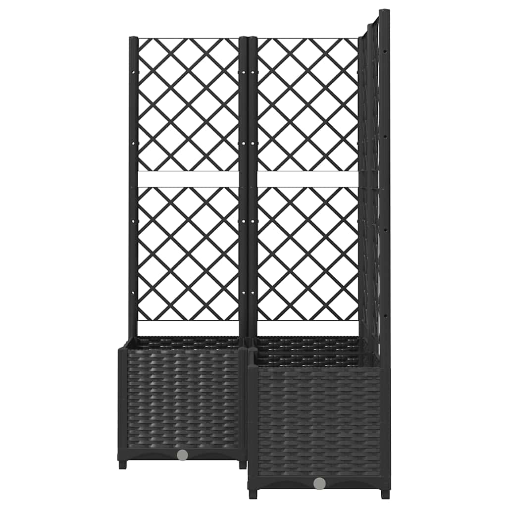 vidaXL Garden Planter | Black | Polypropylene | Large | Planters