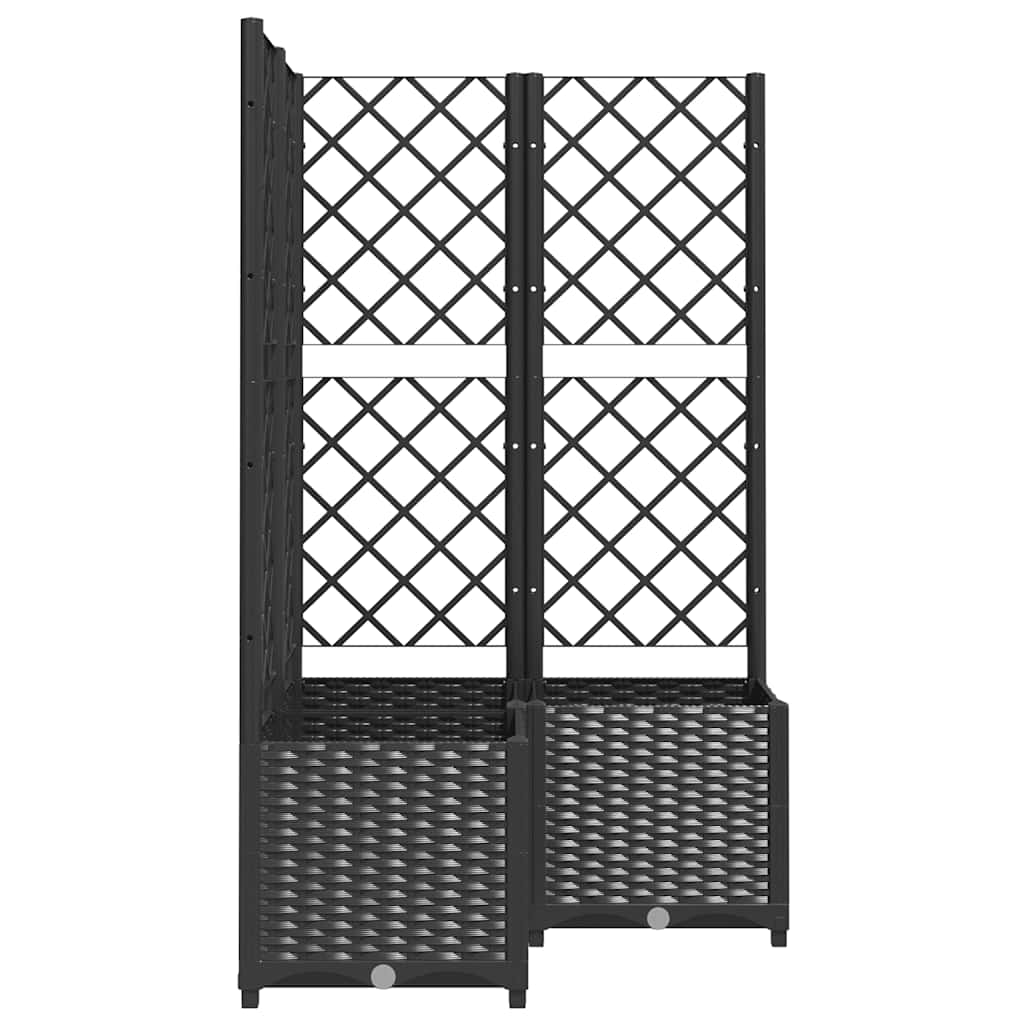 vidaXL Garden Planter | Black | Polypropylene | Large | Planters