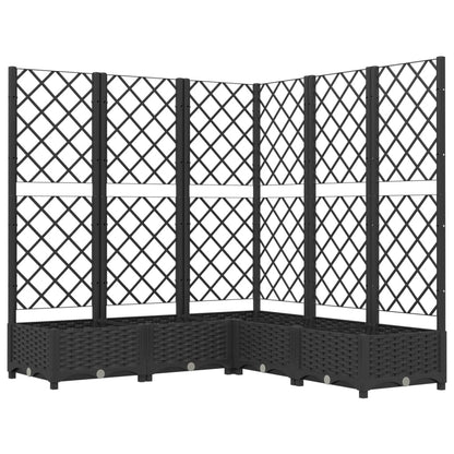 vidaXL Garden Planter | Black | Polypropylene | 120 x 120 x 121.5 cm | Planters