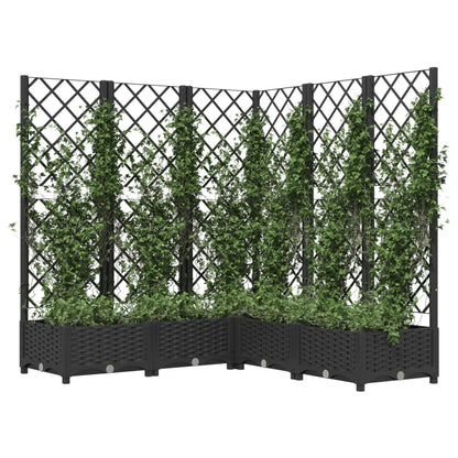 vidaXL Garden Planter | Black | Polypropylene | 120 x 120 x 121.5 cm | Planters