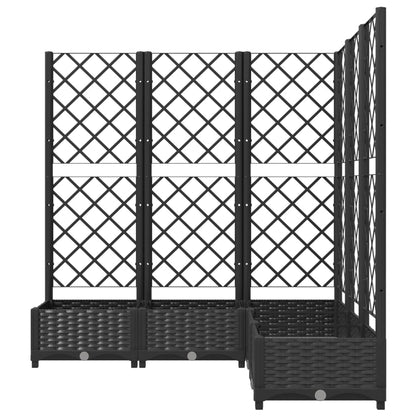 vidaXL Garden Planter | Black | Polypropylene | 120 x 120 x 121.5 cm | Planters