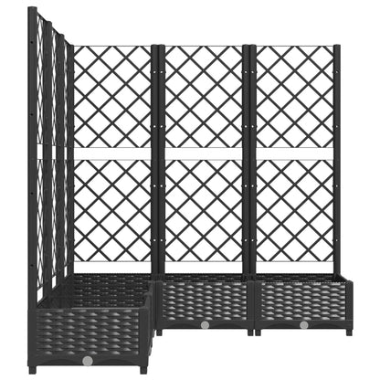 vidaXL Garden Planter | Black | Polypropylene | 120 x 120 x 121.5 cm | Planters