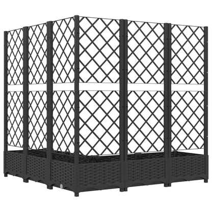 vidaXL Garden Planter | Black | Polypropylene | 120 x 120 x 121.5 cm | Planters
