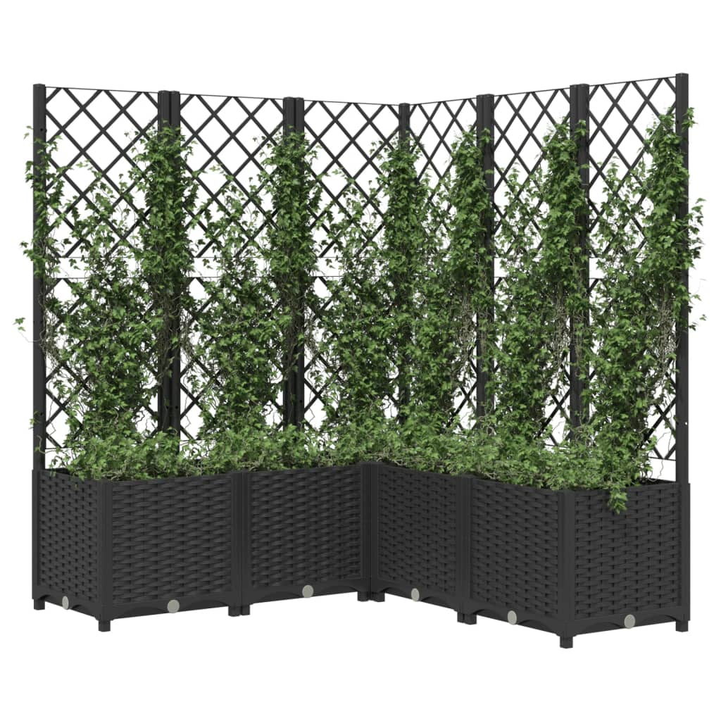 vidaXL Garden Planter | Black | Polypropylene | Large | Planters