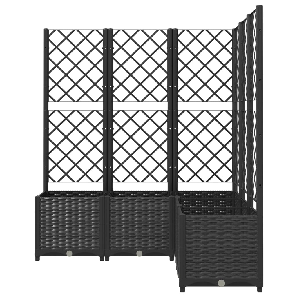 vidaXL Garden Planter | Black | Polypropylene | Large | Planters
