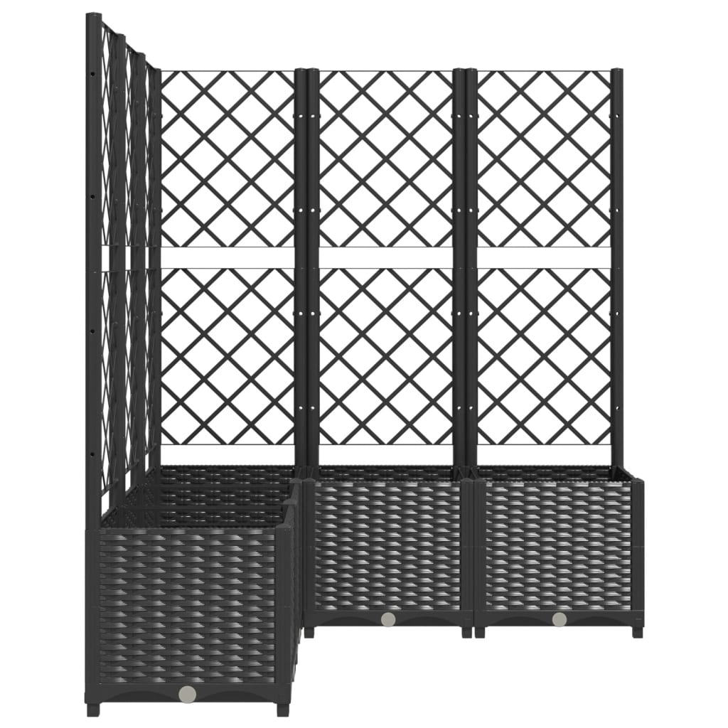vidaXL Garden Planter | Black | Polypropylene | Large | Planters