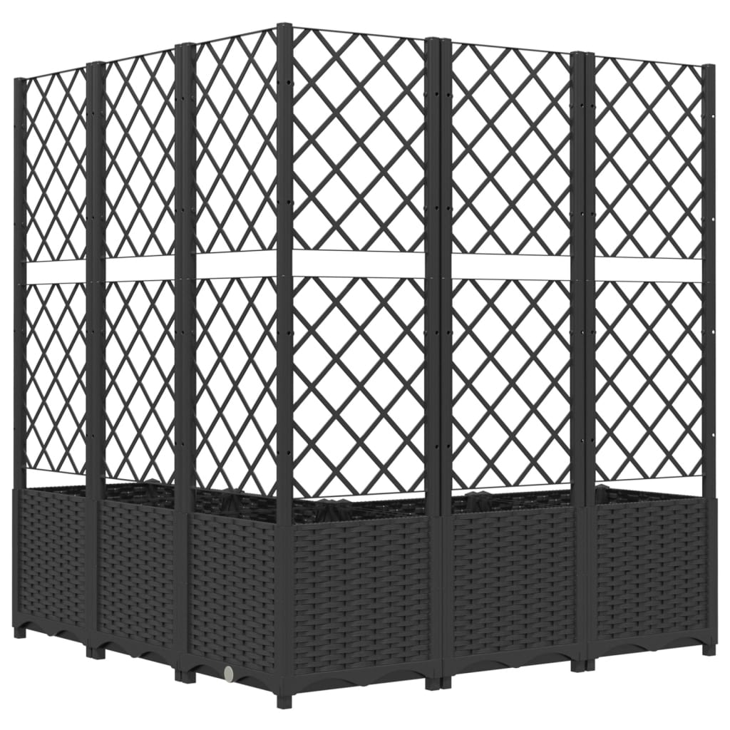 vidaXL Garden Planter | Black | Polypropylene | Large | Planters