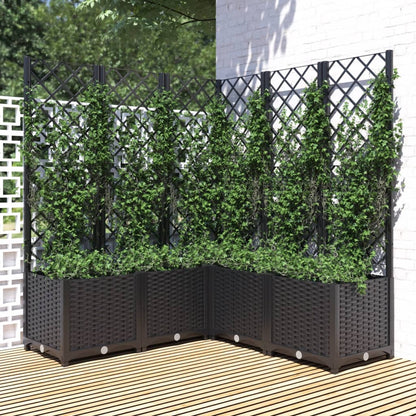vidaXL Garden Planter | Black | Polypropylene | Large | Planters