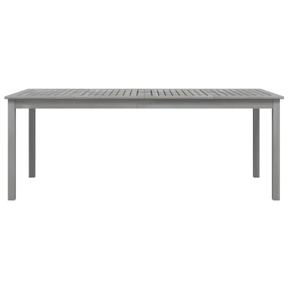 vidaXL Garden Table Grey 200x100x75 cm Solid Wood Acacia