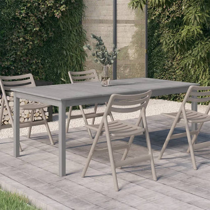 vidaXL Garden Table Grey 200x100x75 cm Solid Wood Acacia