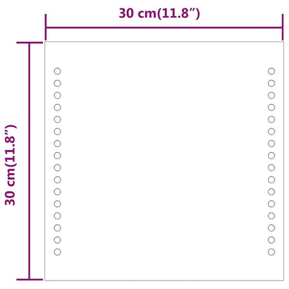 vidaXL LED Bathroom Mirror 30x30 cm