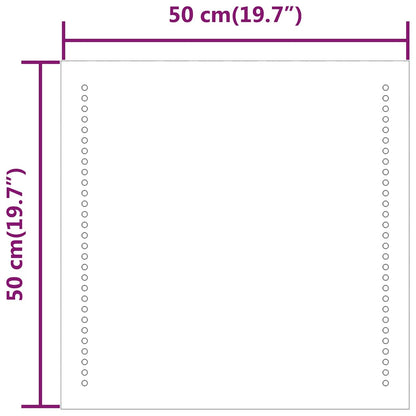 vidaXL LED Bathroom Mirror 50x50 cm