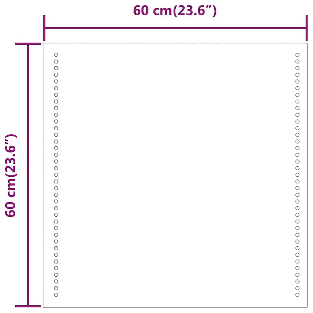 vidaXL LED Bathroom Mirror 60x60 cm