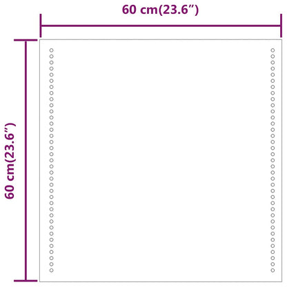 vidaXL LED Bathroom Mirror 60x60 cm