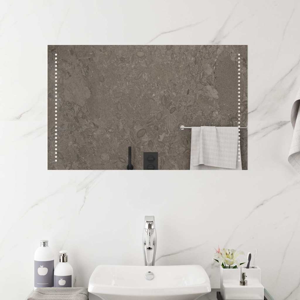vidaXL LED Bathroom Mirror 80x50 cm