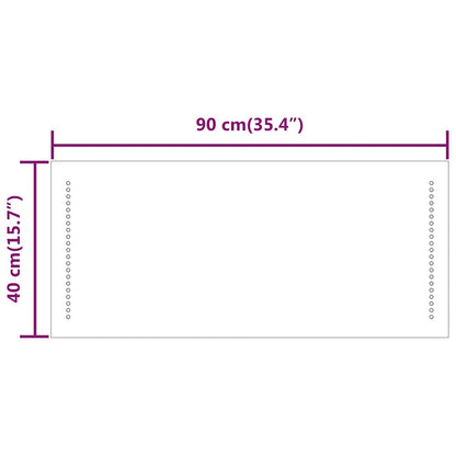 vidaXL LED Bathroom Mirror 90x40 cm