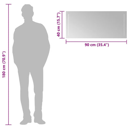vidaXL LED Bathroom Mirror 90x40 cm