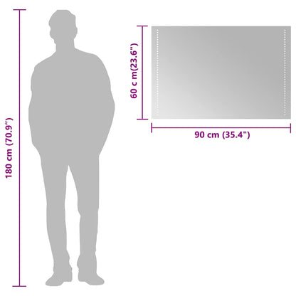vidaXL LED Bathroom Mirror 90x60 cm
