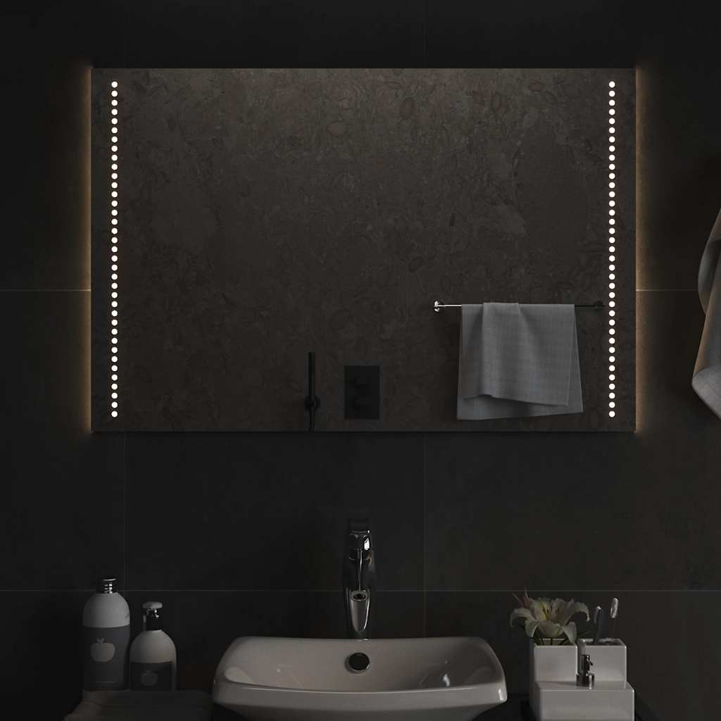 vidaXL LED Bathroom Mirror 90x60 cm