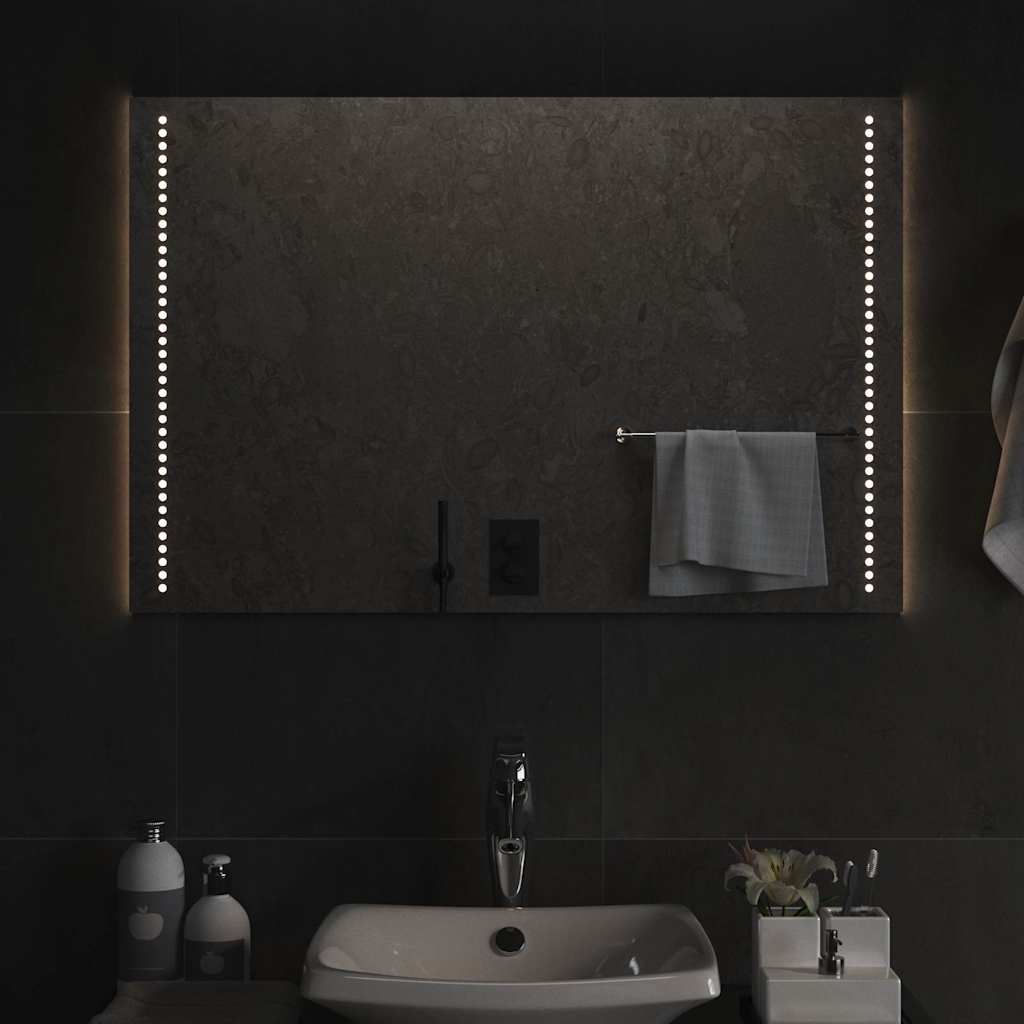 vidaXL LED Bathroom Mirror 90x60 cm