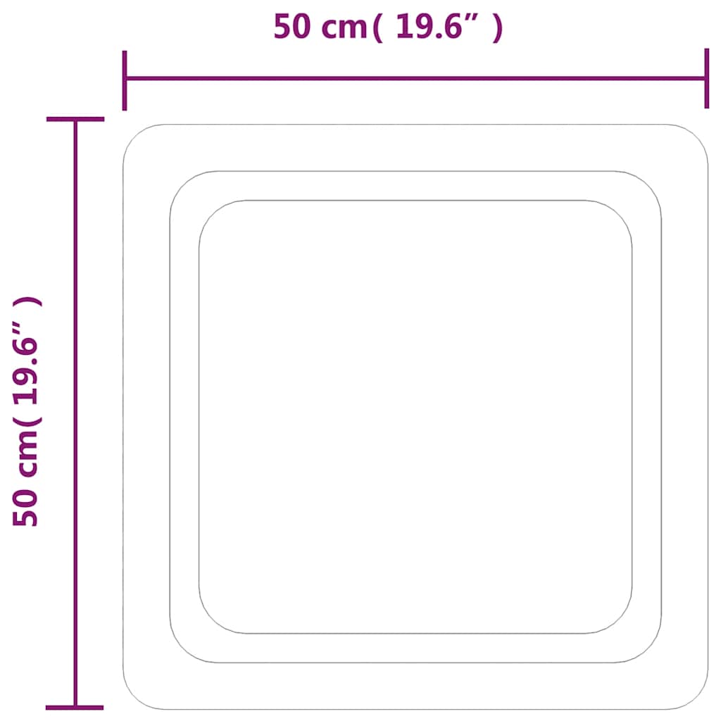vidaXL LED Bathroom Mirror 50x50 cm