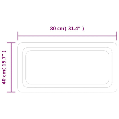 vidaXL LED Bathroom Mirror 80x40 cm