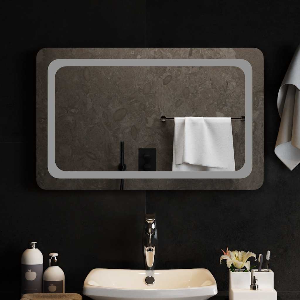 vidaXL LED Bathroom Mirror 80x50 cm