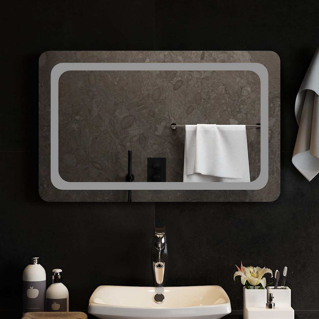 vidaXL LED Bathroom Mirror 80x50 cm