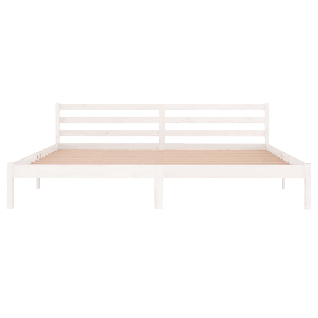 vidaXL Bed Frame without Mattress Solid Wood Pine 200x200cm White
